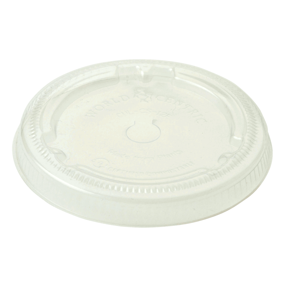 World Centric Lids PLA – For 12-22 oz Paper Cold Cups, Clear (QTY:1000)