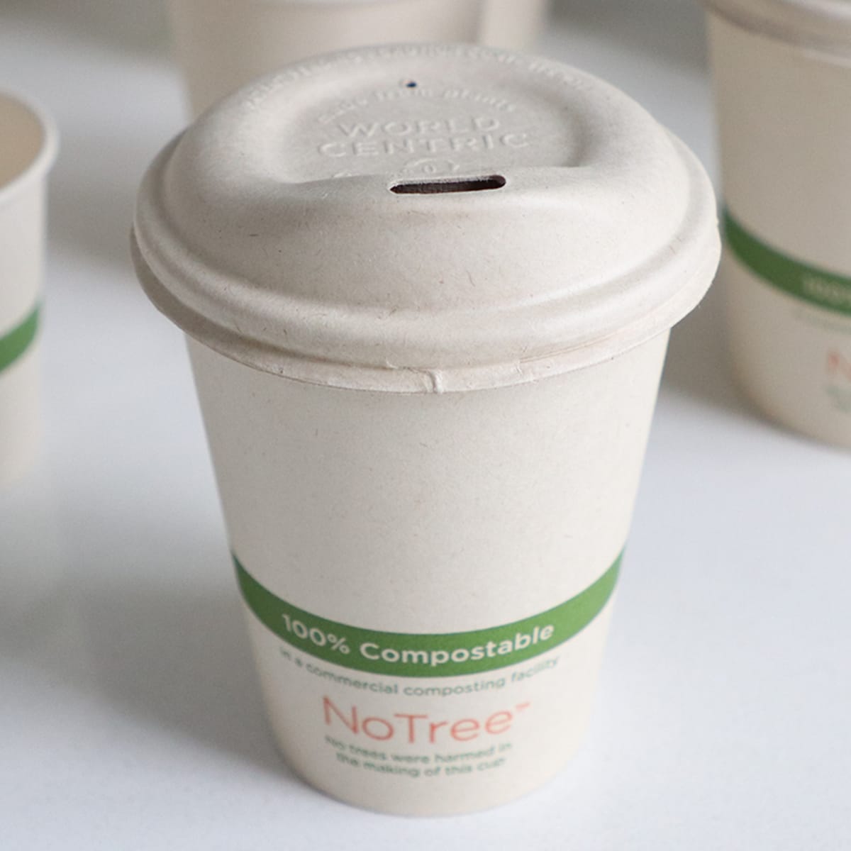 World Centric LID Fiber - 8 oz Hot Cups (QTY:1000)