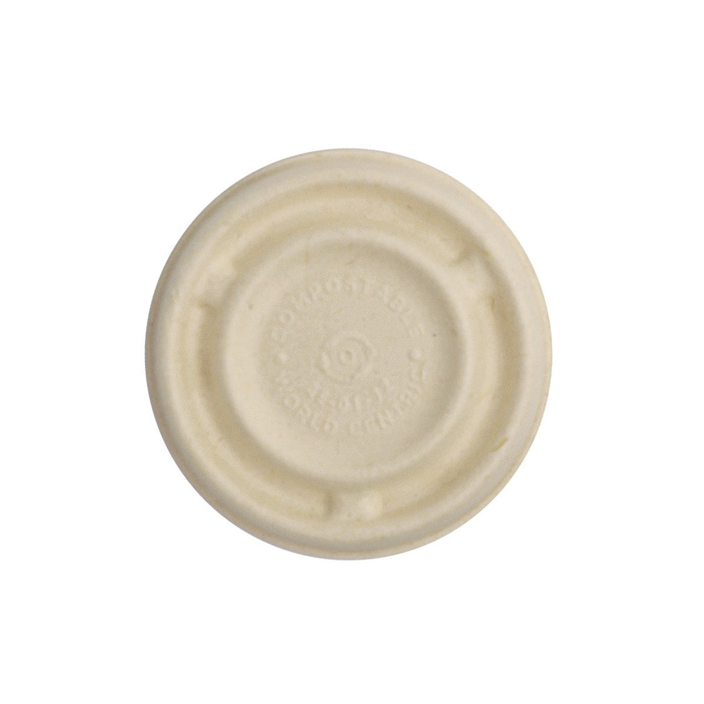 World Centric 2 oz Fiber Souffle Cup Lid, Compostable Fiber (QTY 2000), SKU CUL-SC-2N-LFP