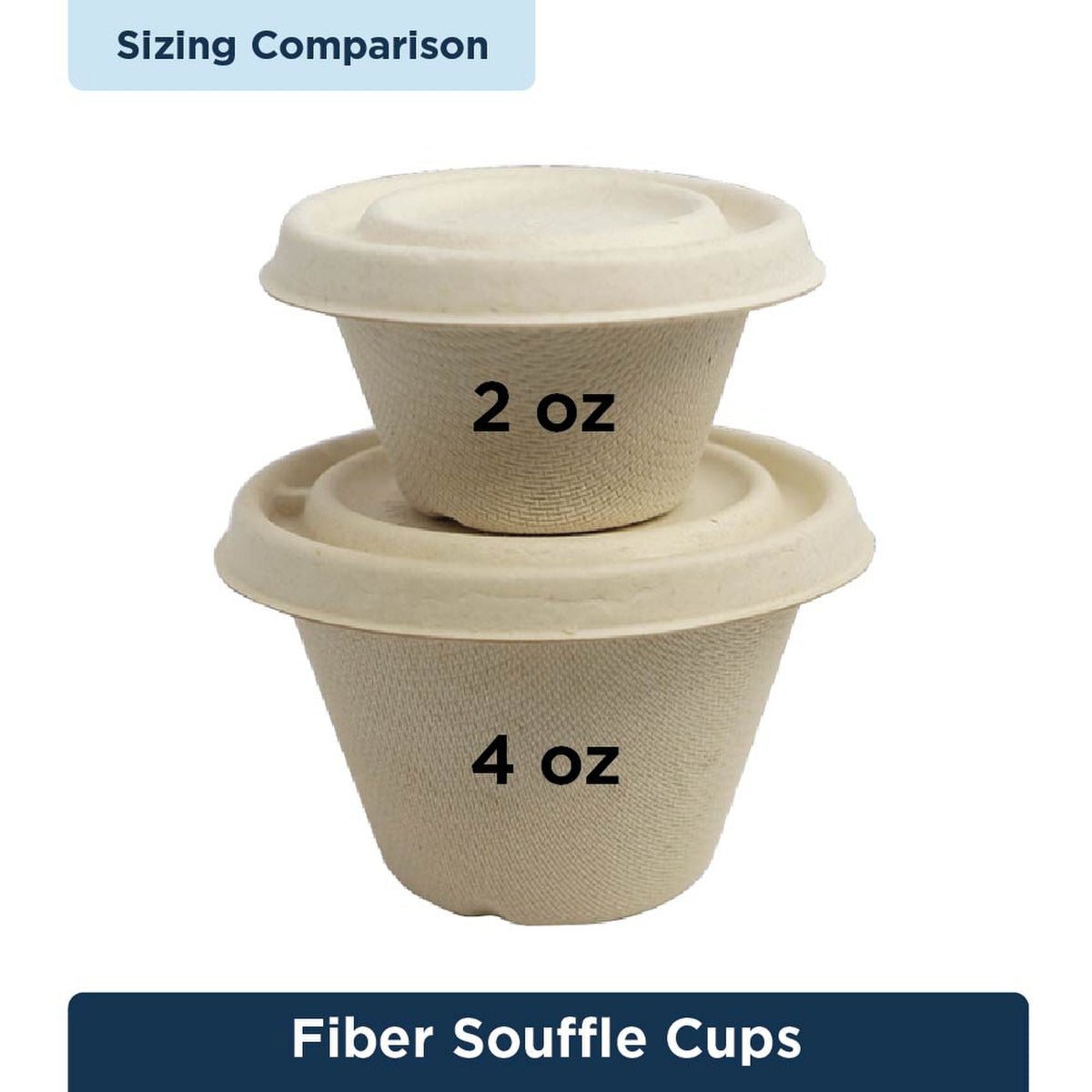 World Centric 2 oz Fiber Souffle Cup Lid, Compostable Fiber (QTY 2000), SKU CUL-SC-2N-LFP