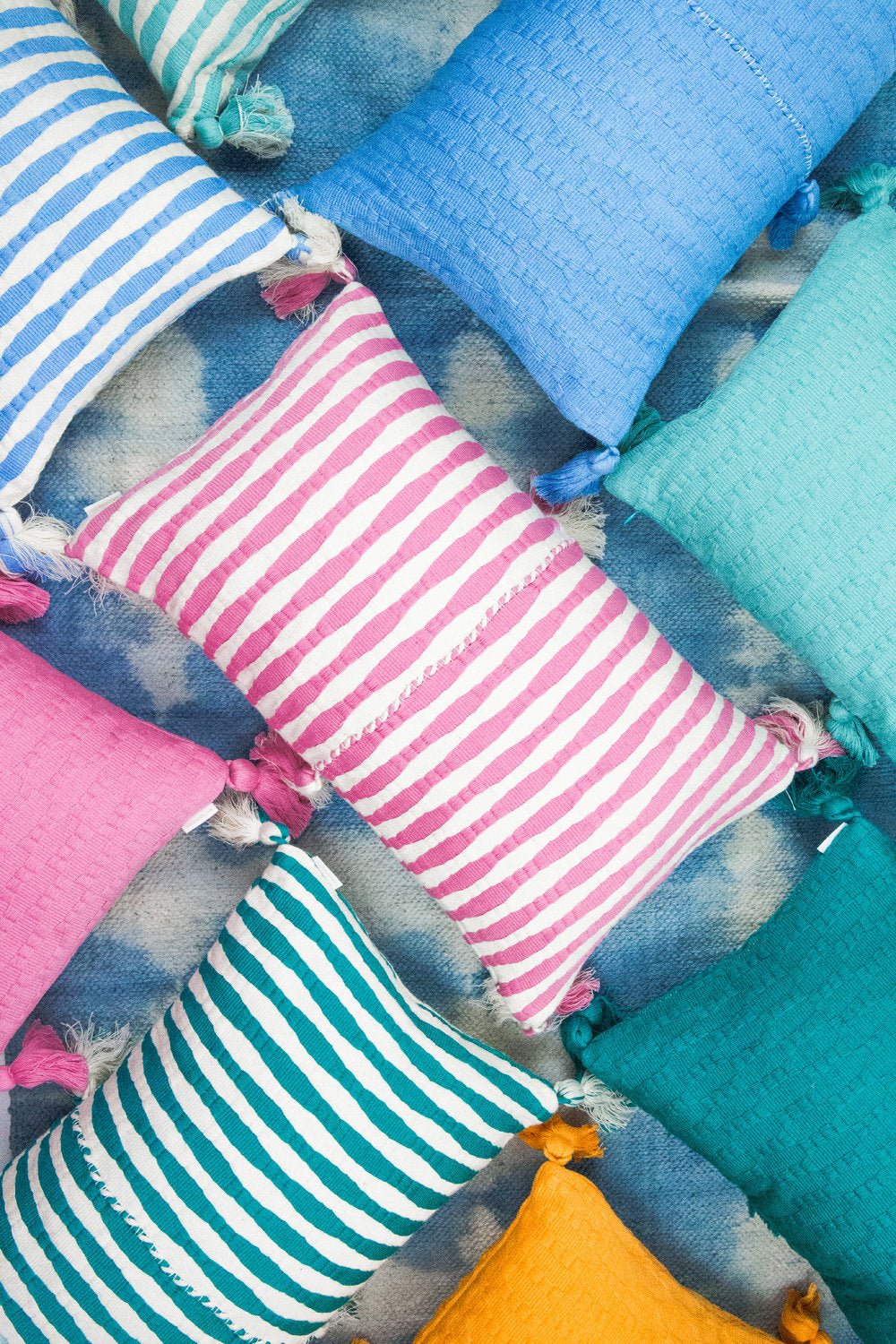Antigua Pillow - Sky Blue Solid