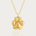 Paw Print - Cremation Necklace for Dog & Pet Ashes - Rose Gold