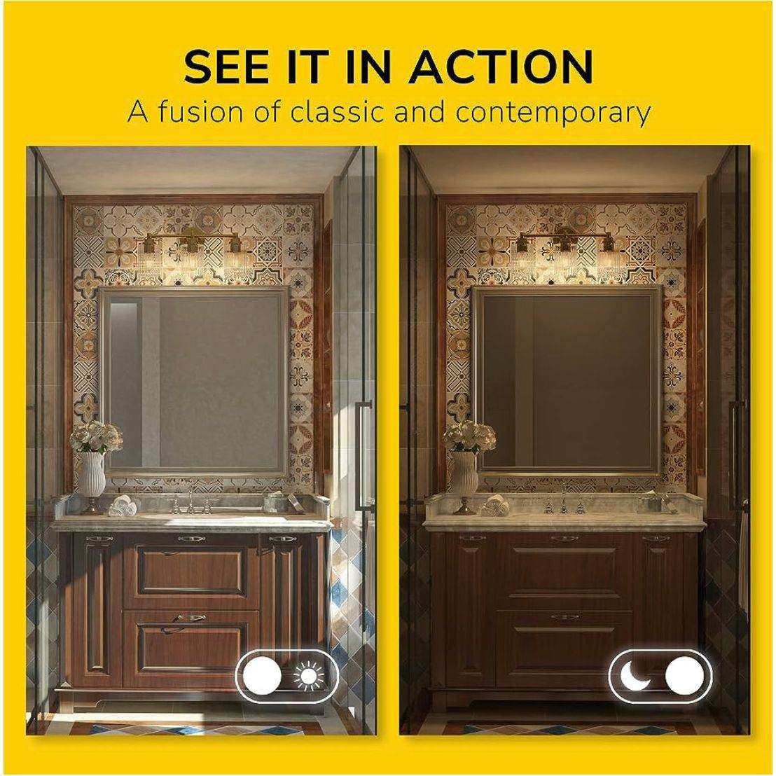 GETINLIGHT Inlight 20 Wide 3 Light Gold Bathroom Vanity Light