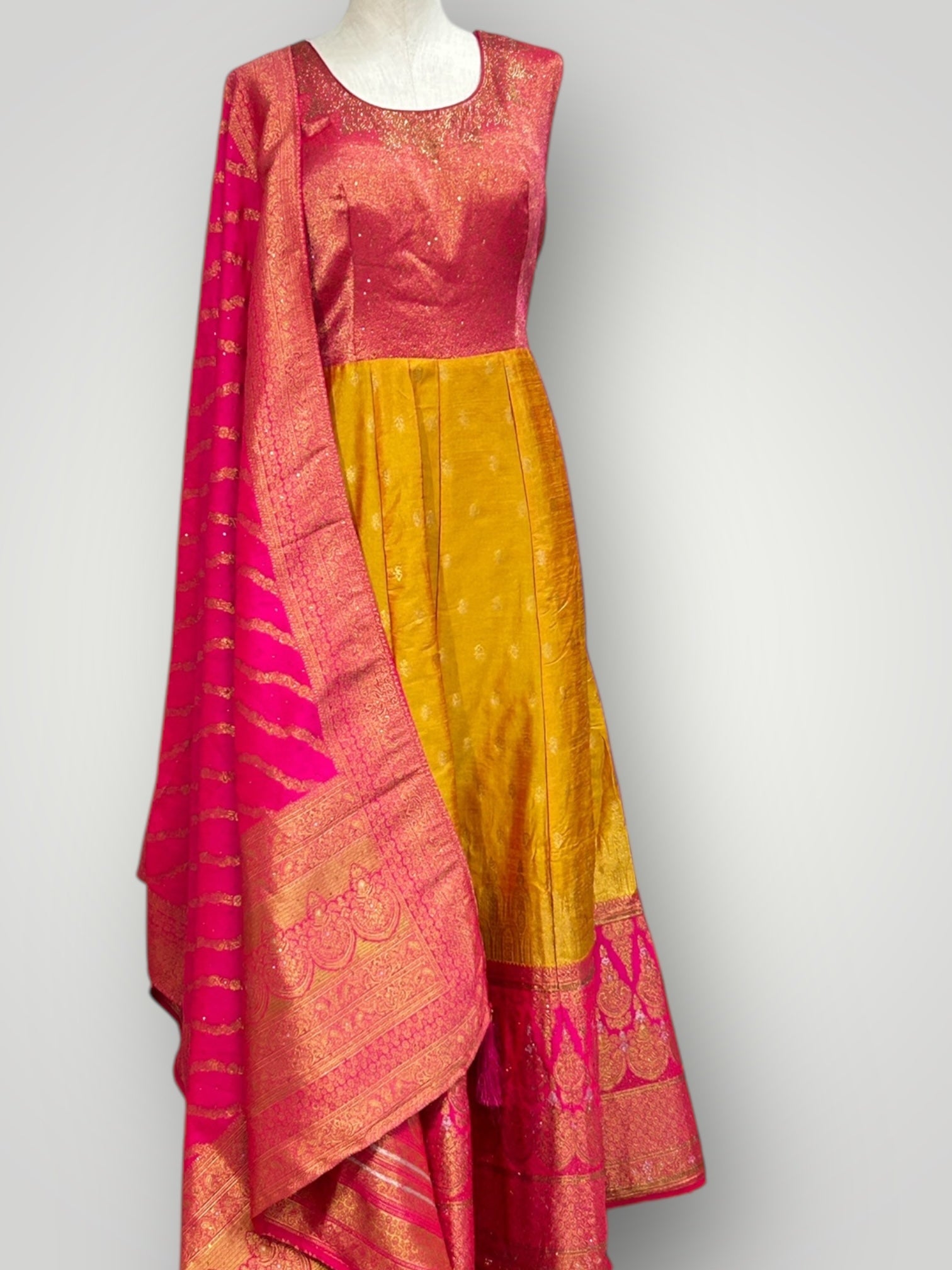 Party wear long gown | pure silk gown