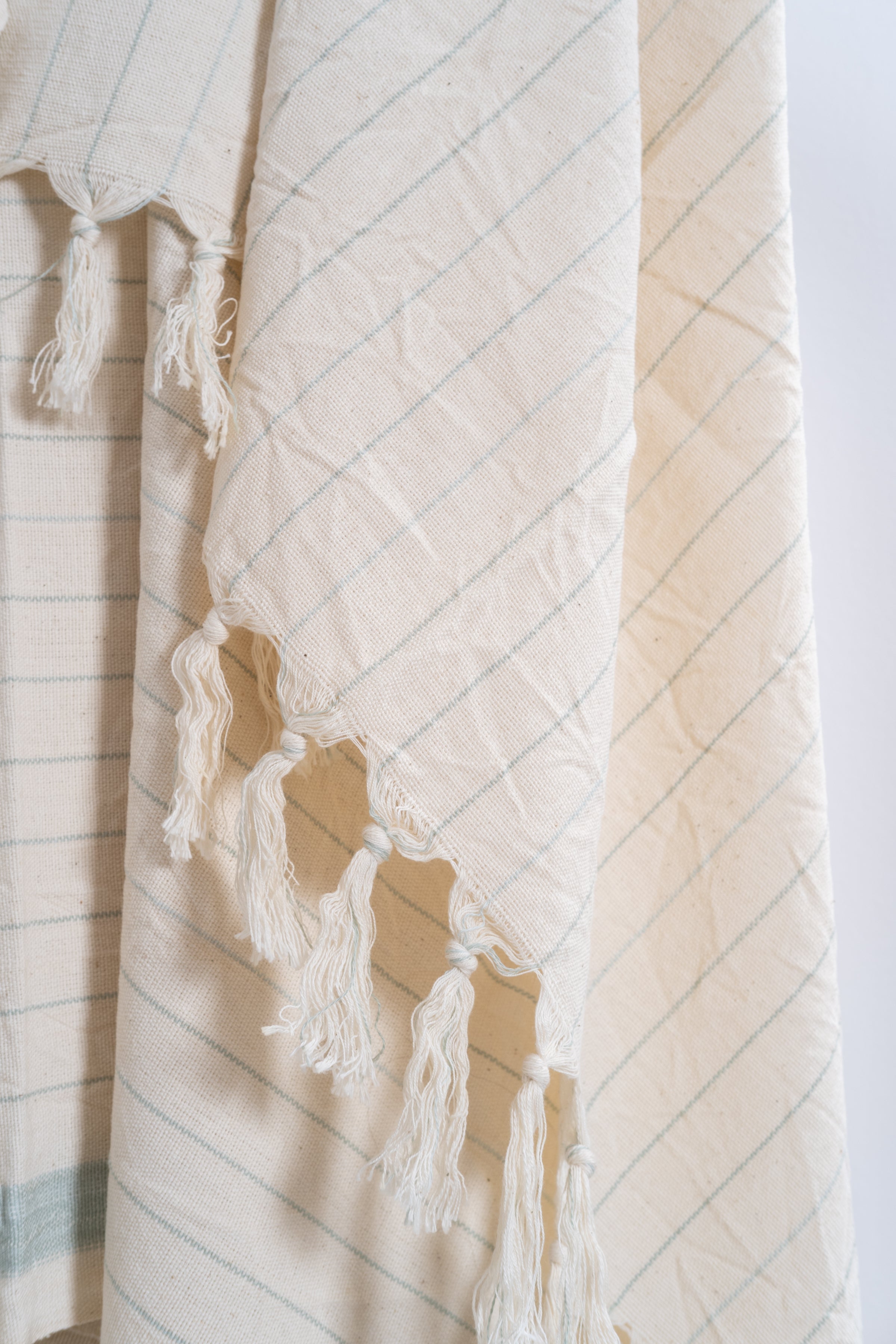 Drama Blue Cotton Linen Towel