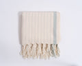 Drama Blue Cotton Linen Towel