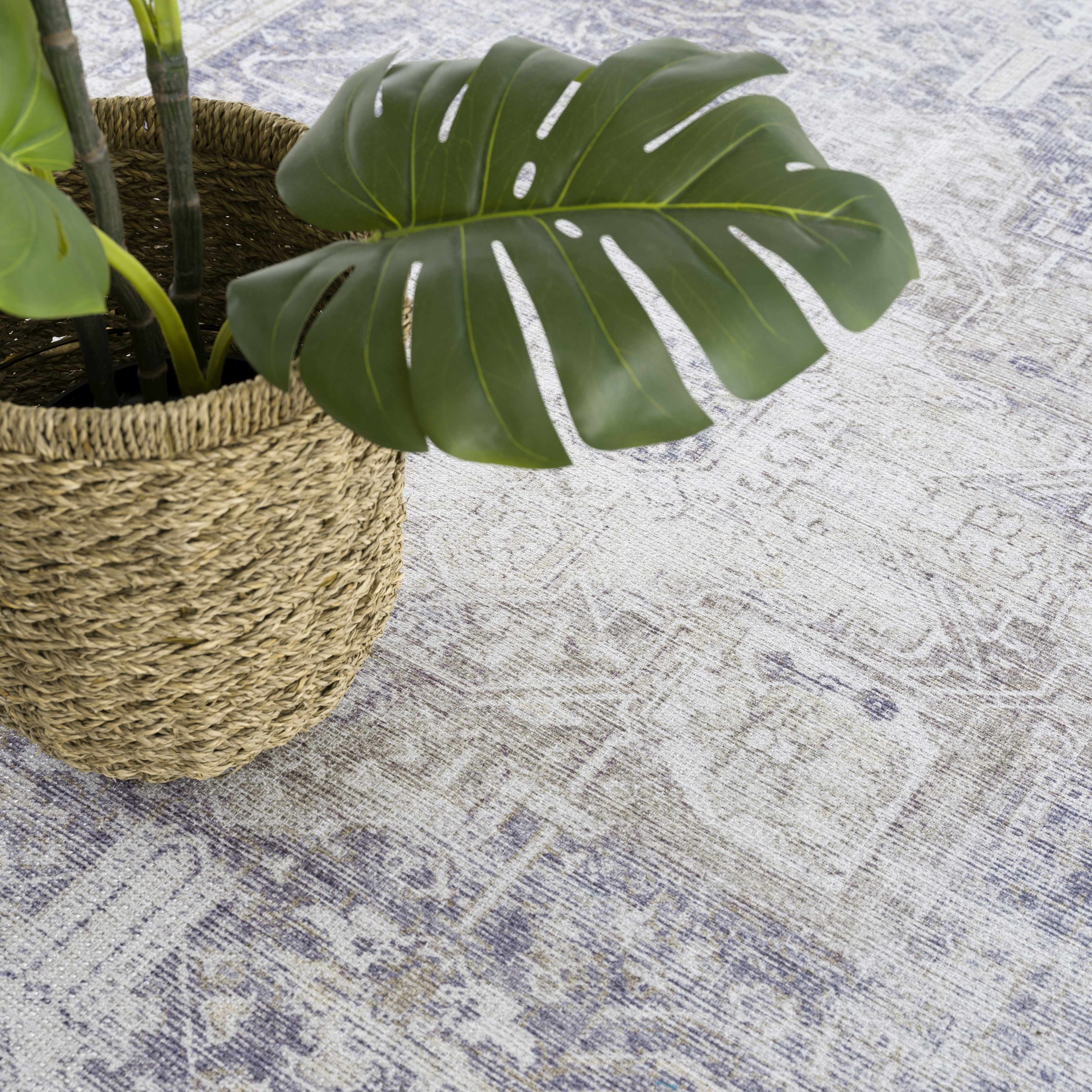 Rosman Olive Washable Area Rug
