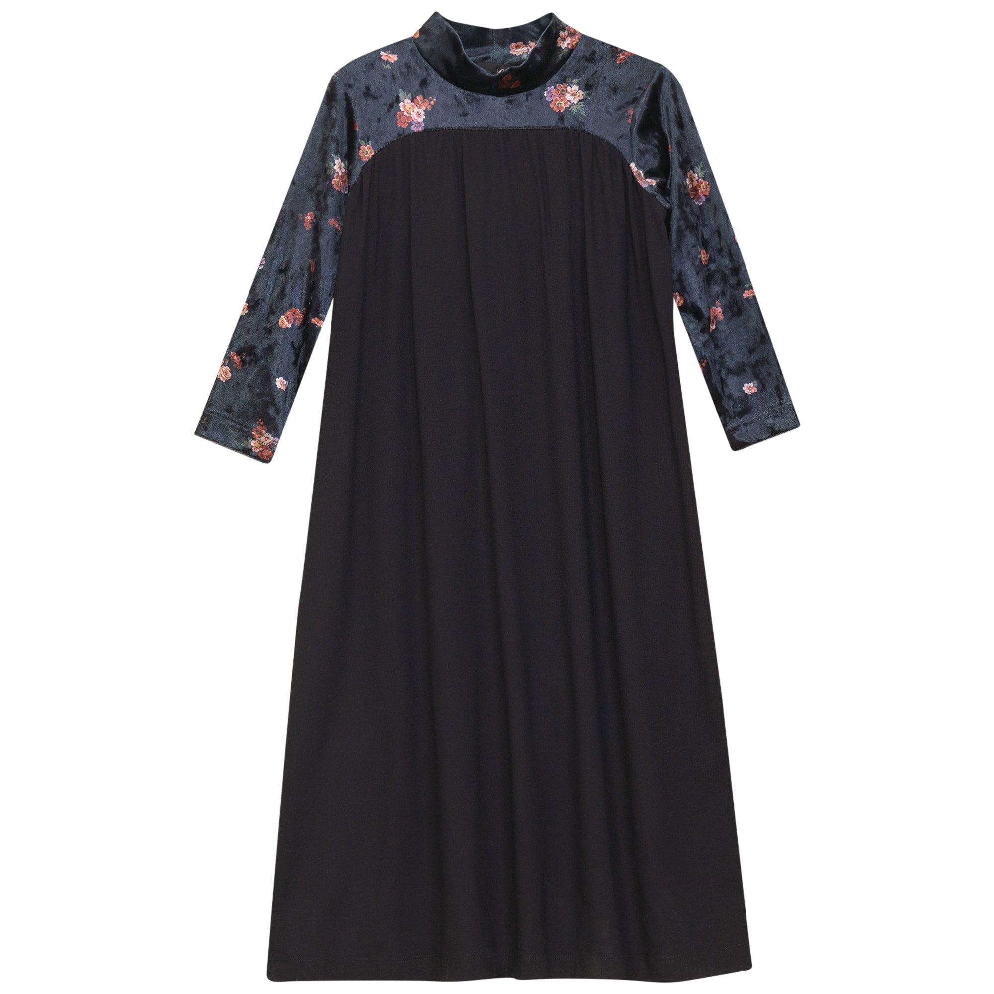 Mock Neck Floral Dress