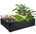 Brand New UOPASD Galvanized Raised Garden Bed kit, 6.5x4x1.5ft Metal Large Planter Box, Stock Tank Outdoor for Vegetables, Flowers, Herbs Black Grey