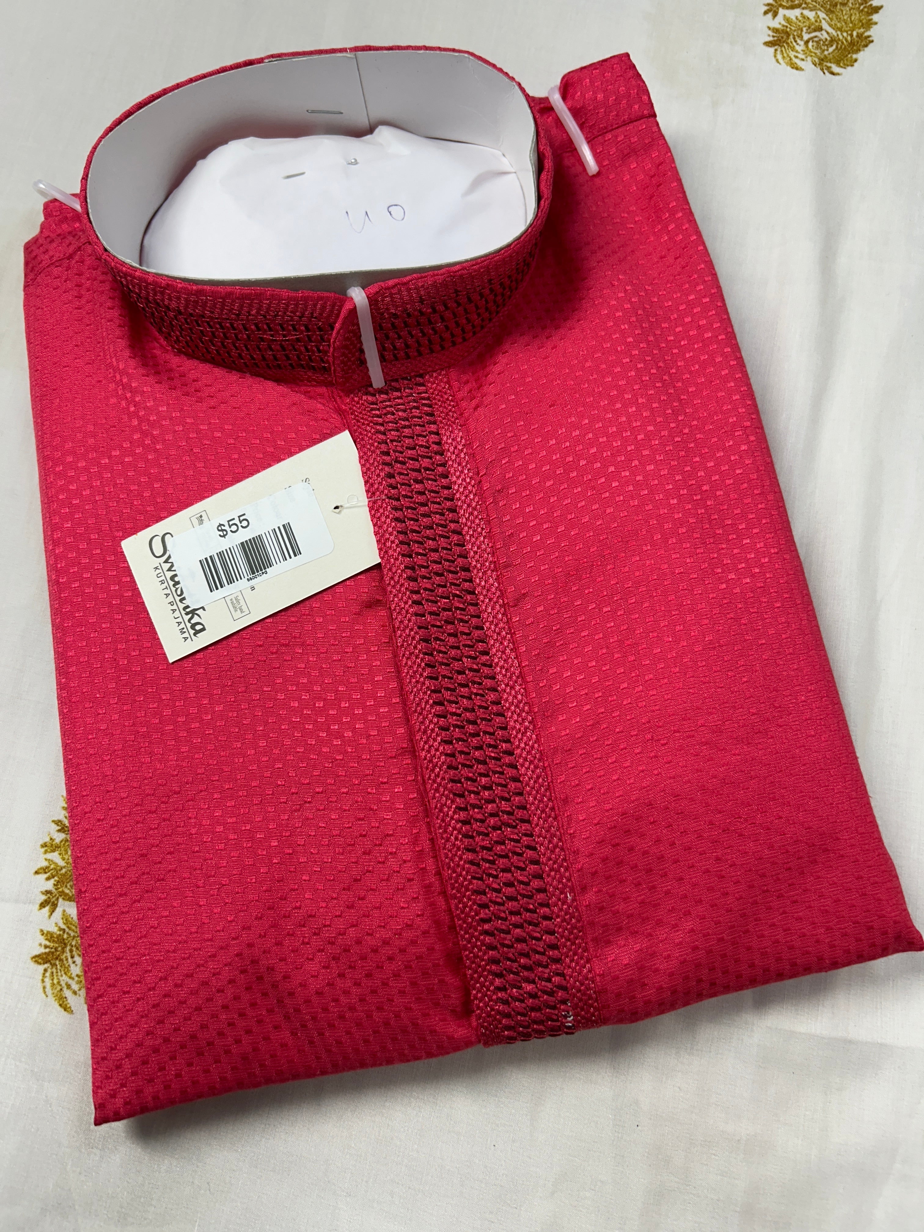 Cotton silk kurta set