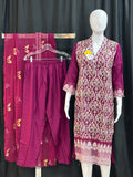 Embroidered party wear suit