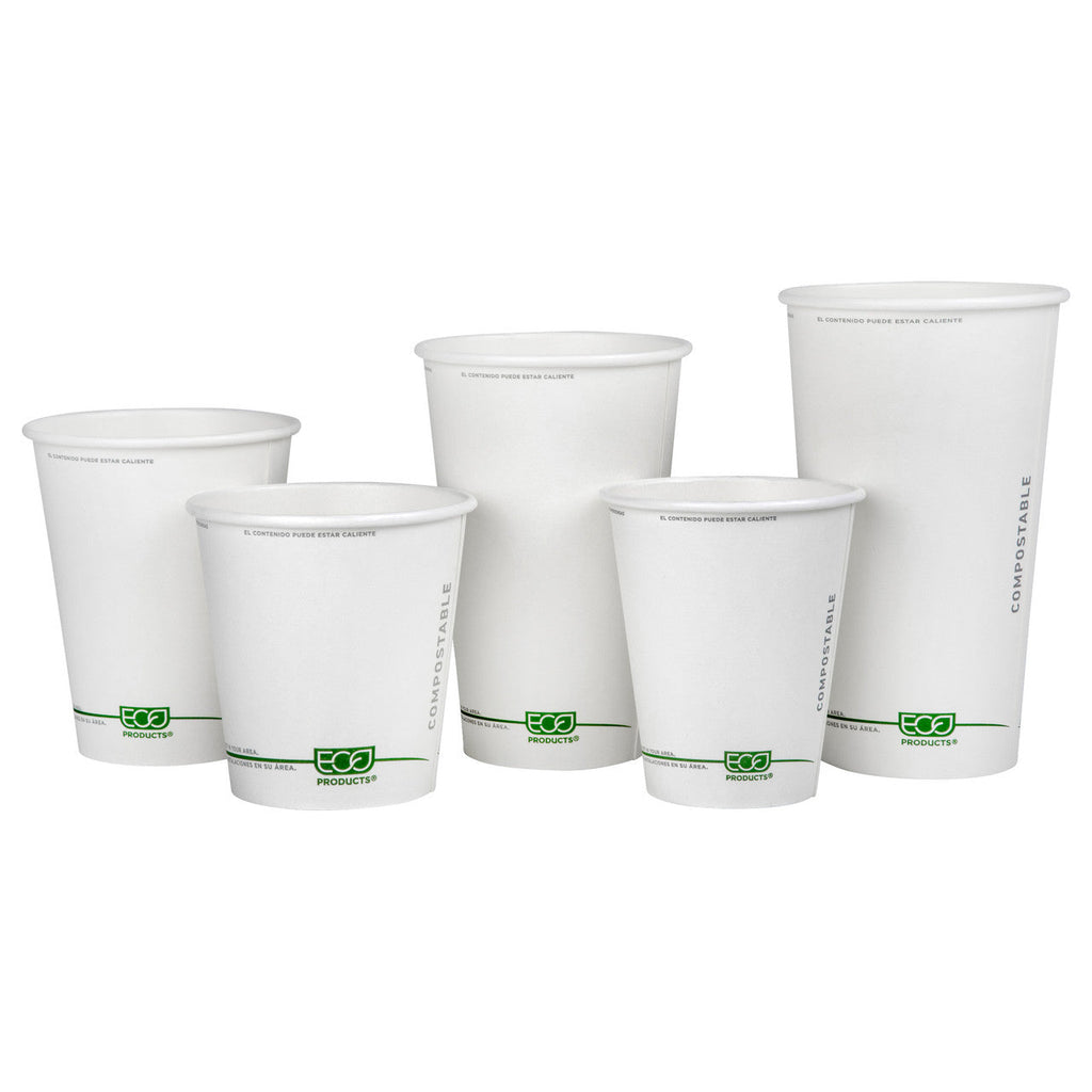 Eco-Products GreenStripe Renewable & Compostable Hot Cups, 12oz (QTY 1000), SKU EP-BHC12-GS