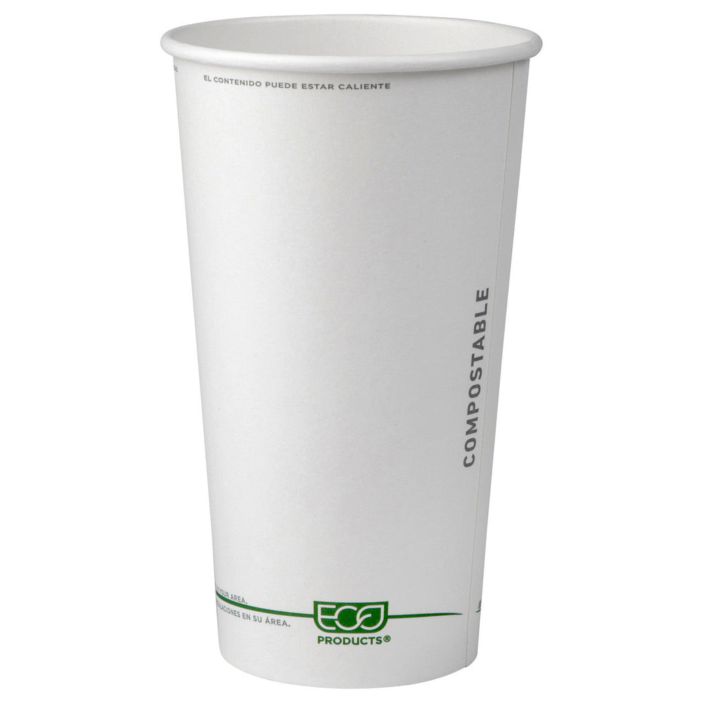 Eco-Products GreenStripe Renewable & Compostable Hot Cups, 20oz (QTY 1000), SKU EP-BHC20-GS