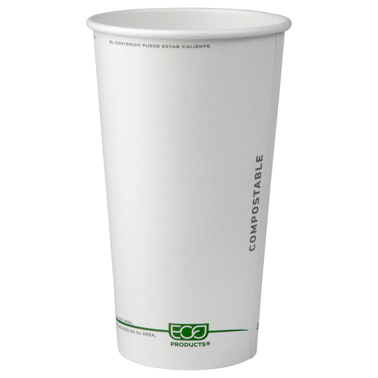 Eco-Products GreenStripe Renewable & Compostable Hot Cups, 20oz (QTY 1000), SKU EP-BHC20-GS