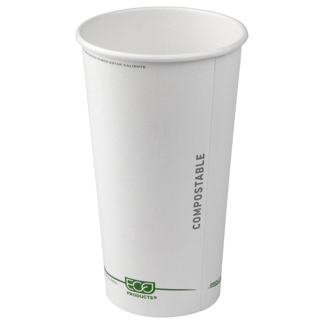 Eco-Products GreenStripe Renewable & Compostable Hot Cups, 20oz (QTY 1000), SKU EP-BHC20-GS
