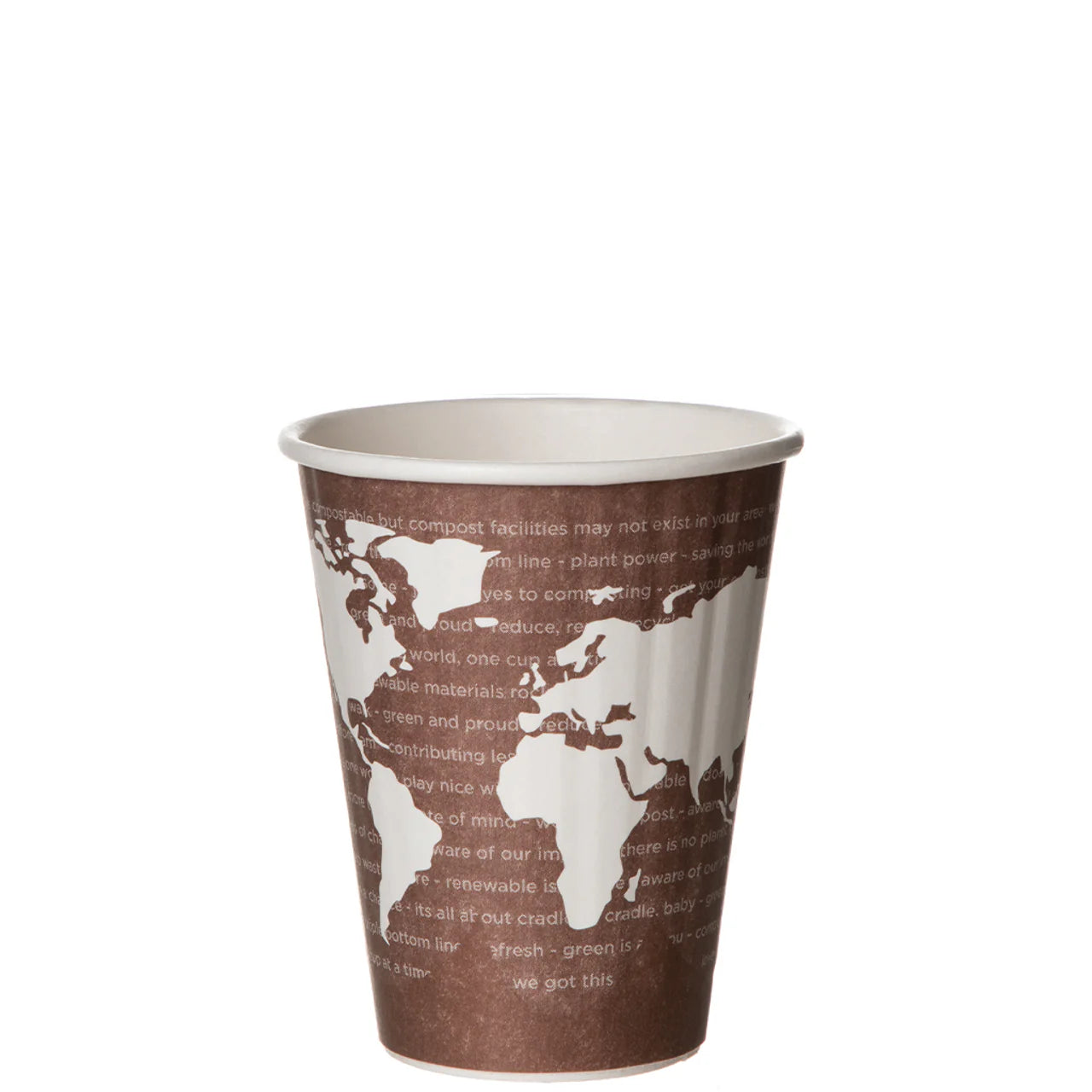 Eco-Products World Art Renewable & Compostable Insulated Hot Cups, 8 oz (QTY 800), SKU EP-BNHC8-WD