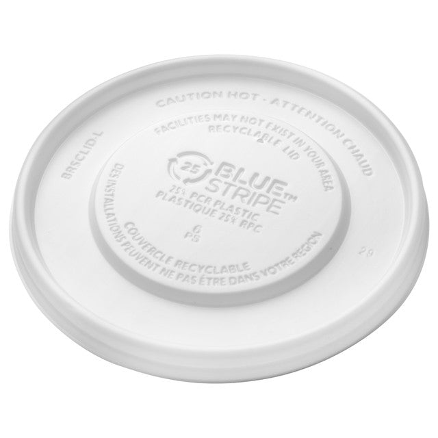 Eco-Products BlueStripe 25% Recycled Content Food Container Lid, Fits 12-32 oz Paper Containers (QTY 500), SKU EP-BRSCLID-L **NOT CERTIFIED COMPOSTABLE**