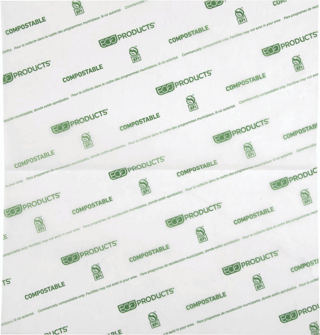 Eco-Products GreenStripe Renewable & Compostable Interfolded Dry Wax White Deli Paper, 10 x 10.75 in (QTY 6000), SKU EP-DELI10