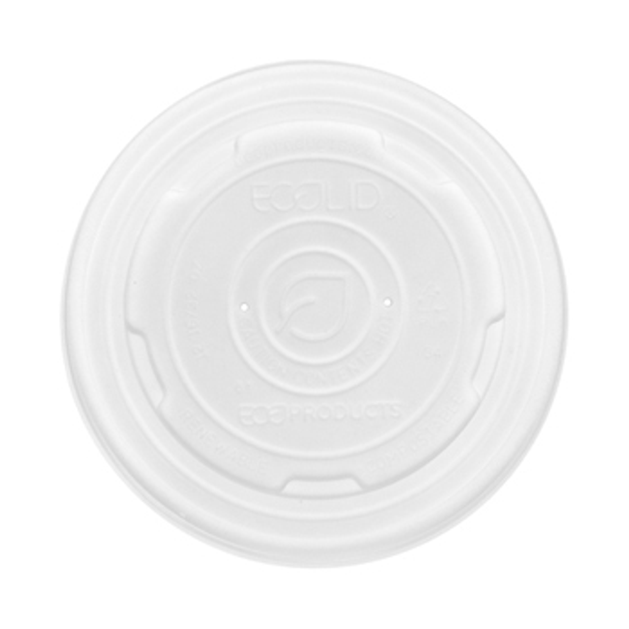 Eco-Products EcoLid Compostable PLA Food Container Lids Fits 12–32 oz Paper Containers (QTY 500), SKU EP-ECOLID-SPL