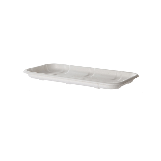 GreenStripe Vanguard Renewable & Compostable Lined Molded Fiber Meat & Produce Trays, 8.57 x 4.77 x 0.66in, 17S (QTY:600)