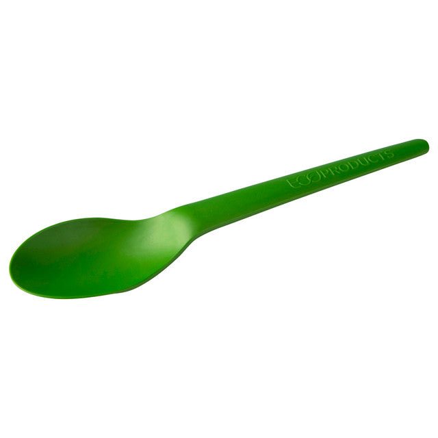 Eco-Products GreenStripe Plantware 6 in PLA Spoon, Individually Wrapped, Compostable (QTY 1000), SKU EP-S013-WGN