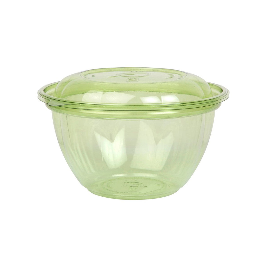 GreenStripe Veridian Renewable & Compostable Salad Bowls w/ Lids - 18oz Green (QTY:150)