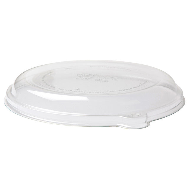 Eco-Products WorldView 9 in Round Take-Out Container Lid 100% Recycled PET Clear (QTY 300), SKU EP-SCR9LID **NOT CERTIFIED COMPOSTABLE**