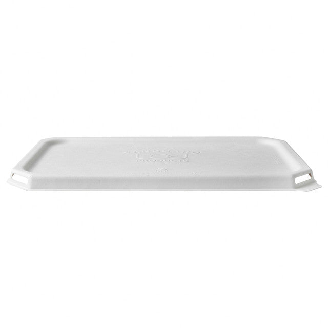 GreenStripe Vanguard WorldView Renewable & Compostable Flat Rectangle Molded Fiber Lid, Fits SCRC107 Molded Fiber Container (QTY:200)