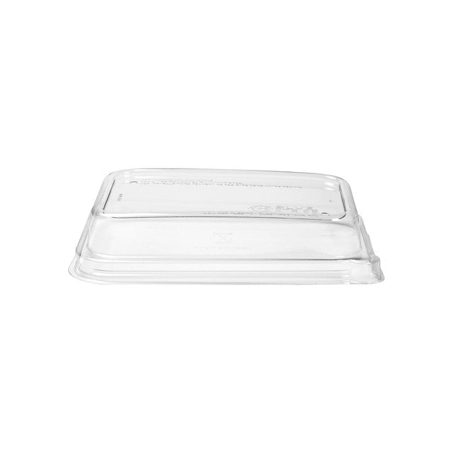 Eco-Products WorldView 100% Recycled PET Lid, Fits 12-16 oz Rectangular Sugarcane Containers (QTY 400), SKU EP-SCRC16LID **NOT CERTIFIED COMPOSTABLE**