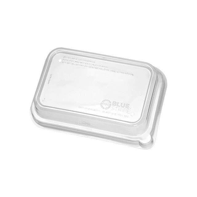 Eco-Products WorldView 100% Recycled PET Lid, Fits 12-16 oz Rectangular Sugarcane Containers (QTY 400), SKU EP-SCRC16LID **NOT CERTIFIED COMPOSTABLE**