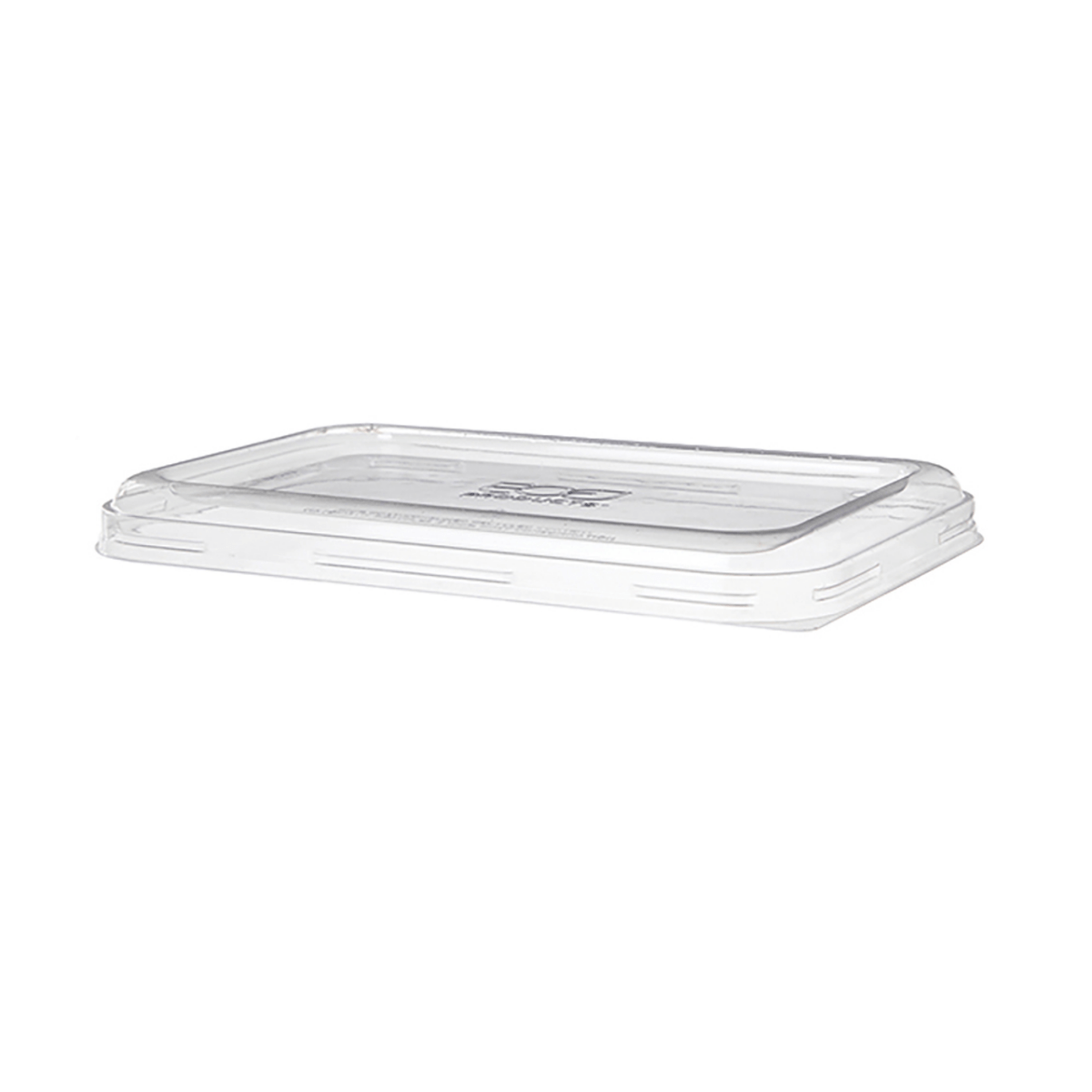 WorldView 100% Recycled Content Lid, Lightweight Fits 24 - 32oz Rectangle Sugarcane Take-Out Containers Non Vented (QTY:400)