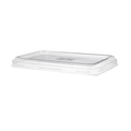WorldView 100% Recycled Content Lid, Low Profile Vented, Fits 24 - 32oz Rectangle Sugarcane Take-Out Containers (QTY:400)