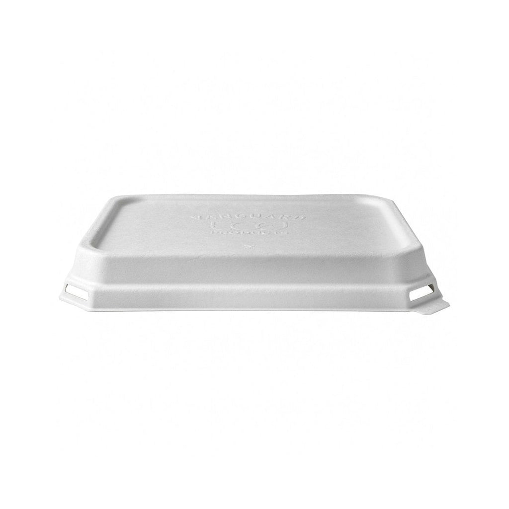 Eco-Products Vanguard WorldView Renewable & Compostable Domed Rectangle Molded Fiber Lid, Fits SCRC862/863 Molded Fiber Container (QTY:200)