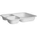[OOS Until Q3 2026] Eco-Products Vanguard WorldView Renewable & Compostable Sugarcane 3-Compartment Tray, 6 x 8 in (QTY 400), SKU EP-SCRC863NFA
