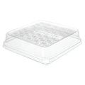 Eco-Products WorldView 1.5in Dome Lid, Fits 7in 3-Compartment Sugarcane Base, PLA Clear Lid (QTY 300), SKU EP-SCS73LID