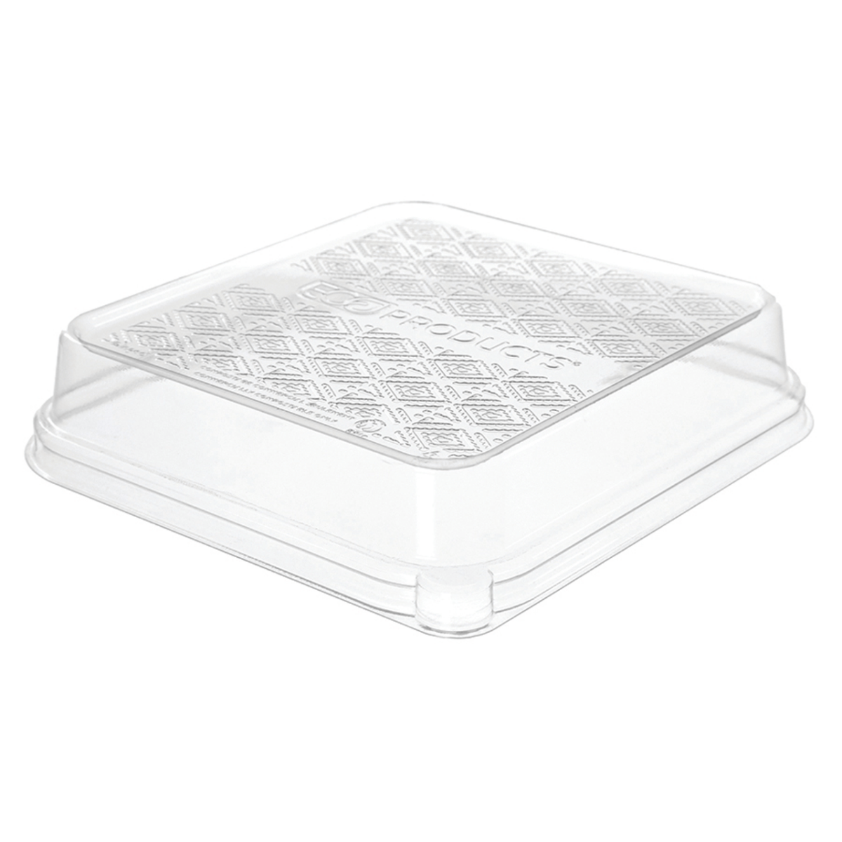 Eco-Products WorldView 1.5in Dome Lid, Fits 7in 3-Compartment Sugarcane Base, PLA Clear Lid (QTY 300), SKU EP-SCS73LID