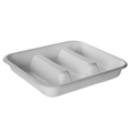 [OOS Until August 2026] Vanguard WorldView Renewable & Compostable Sugarcane Take-Out Container - 7in Square, 3-Compartment (QTY:300)