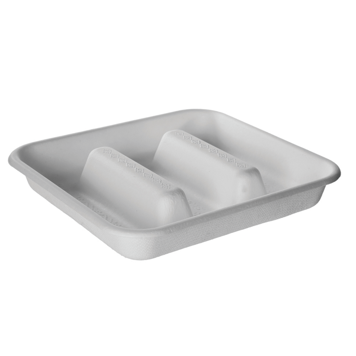 [OOS Until August 2026] Vanguard WorldView Renewable & Compostable Sugarcane Take-Out Container - 7in Square, 3-Compartment (QTY:300)