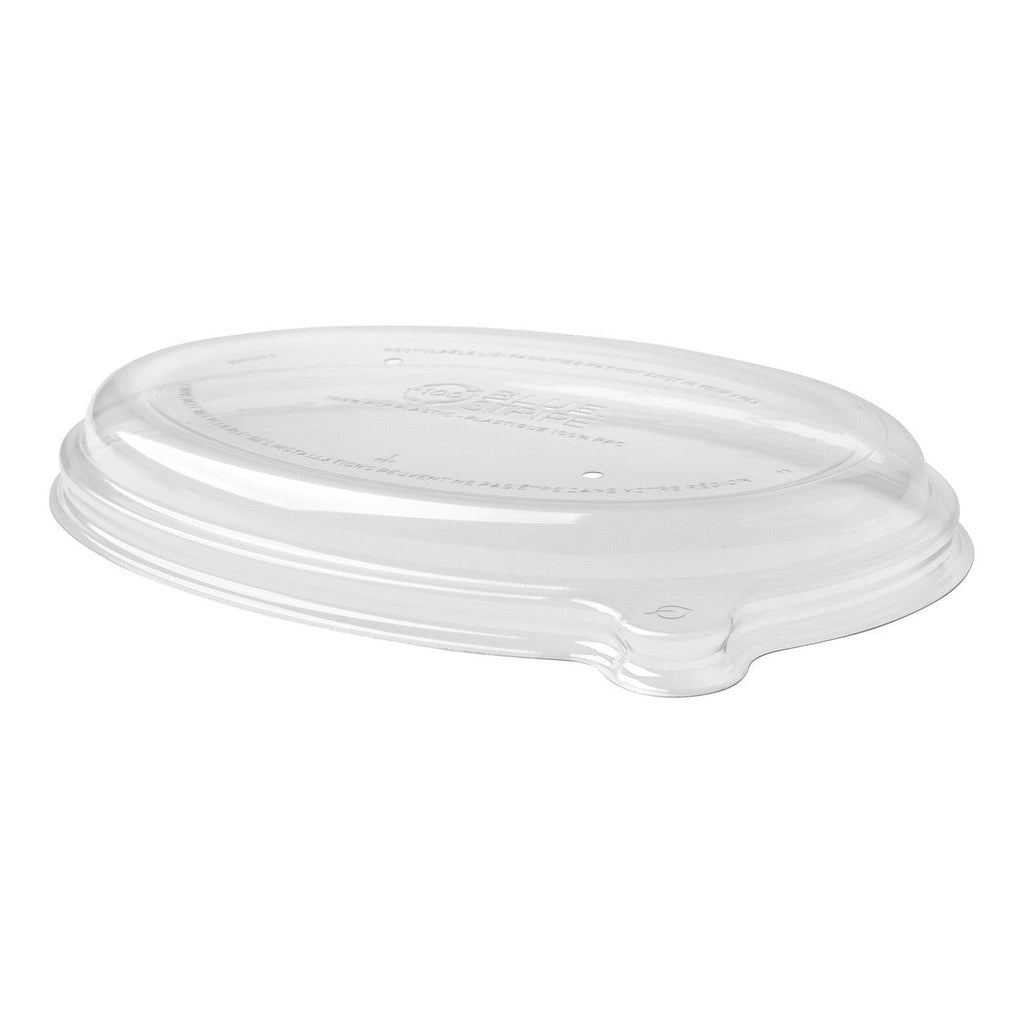 Eco-Products WorldView 100% Recycled PET Lid for 24-32 oz Oval Sugarcane Containers, Clear (QTY 300), SKU EP-SCV32LID-R **NOT CERTIFIED COMPOSTABLE**