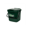 EcoSafe 2.5-Gallon Kitchen Caddy, Eco-Friendly Compost Container, Small Food Waste Bin for Food Scraps and Trash (QTY 1), SKU KCGRN