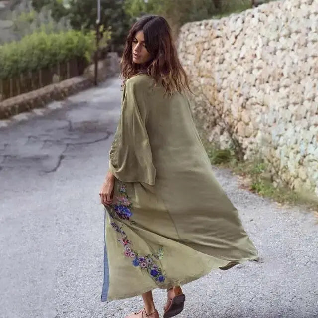 Embroidered Beach Tunic Beach Cover Up Sarong