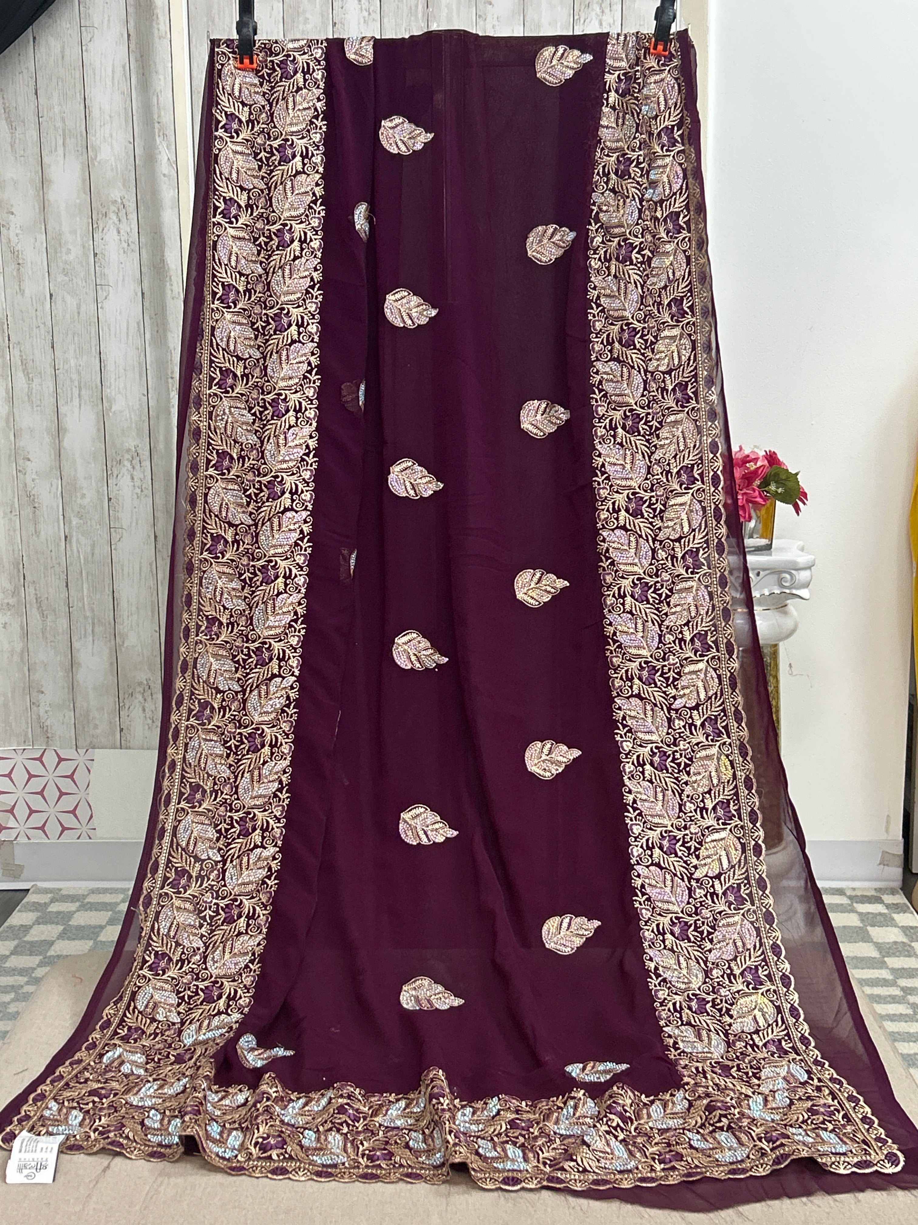 Heavy party wear saree