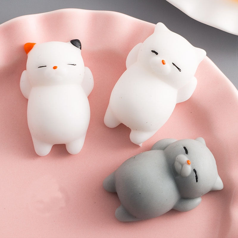 Squishy Soft Cute Cat Wipes Antistress Boot Ball Decompression Sticky Eliminate Pets Fun Stress Squishies Squeeze Friet Kit Toys