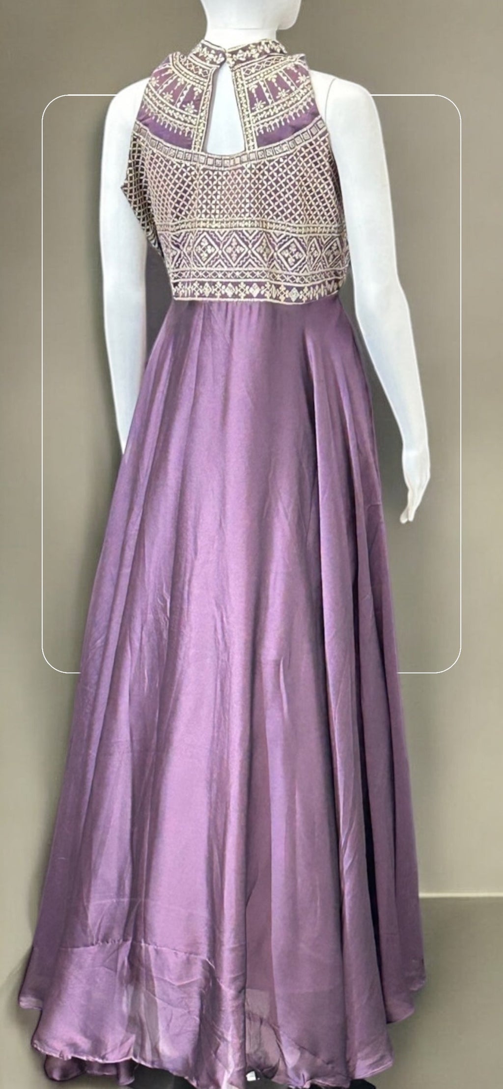 Chiffon silk Indo western gown/ long dress