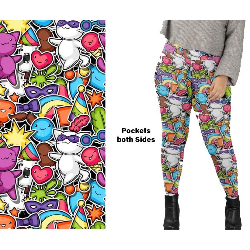Anime Cats Full Length Adult with Pockets