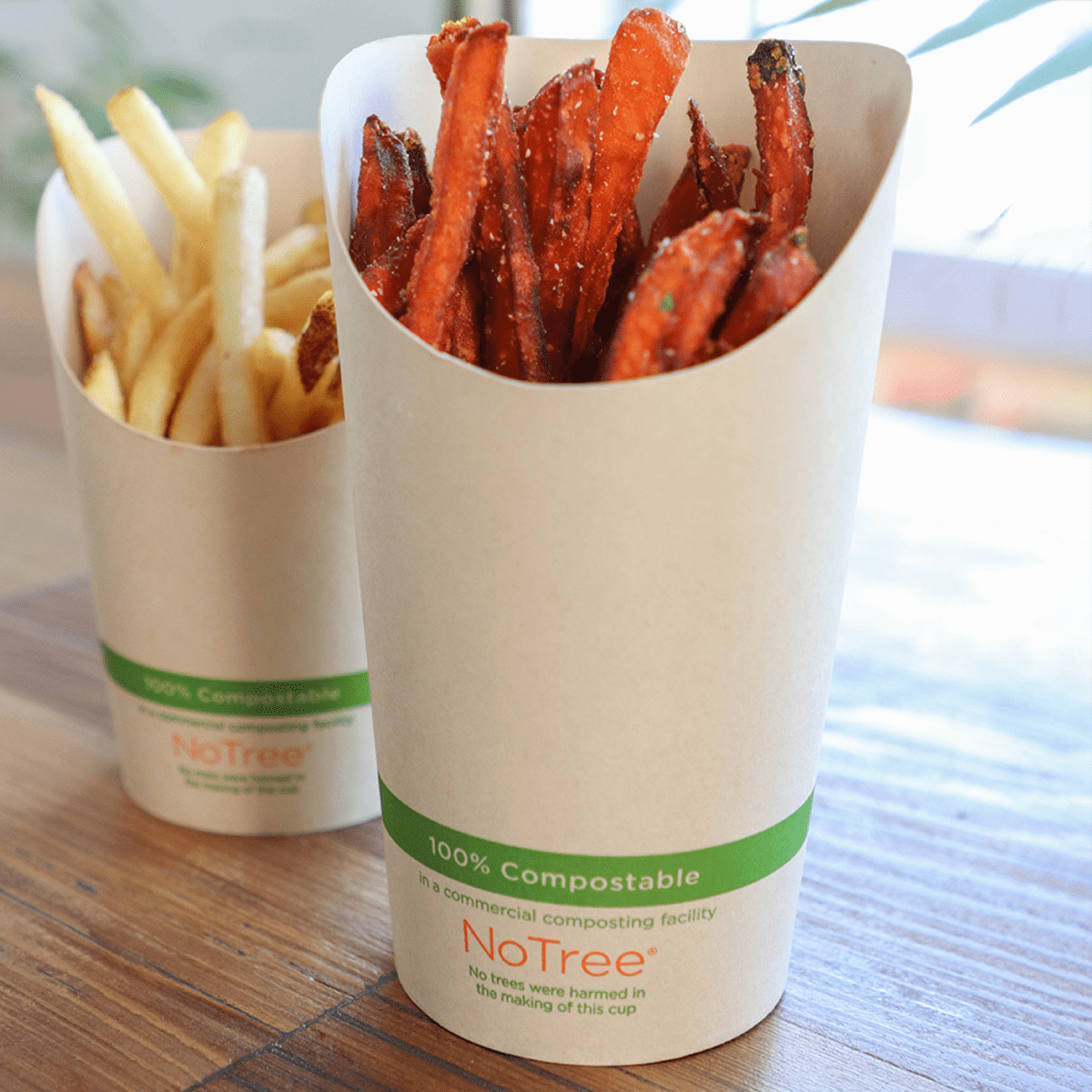 World Centric 16 oz NoTree Paper French Fry Scoop Cup (QTY:1000)