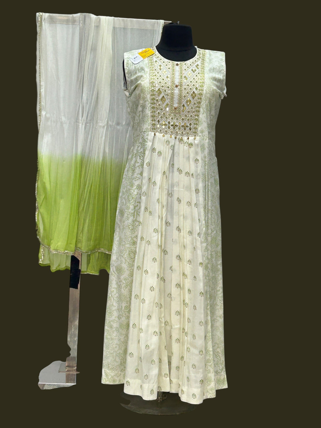 Chanderi silk long kurti set