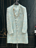 Light blue sherwani set