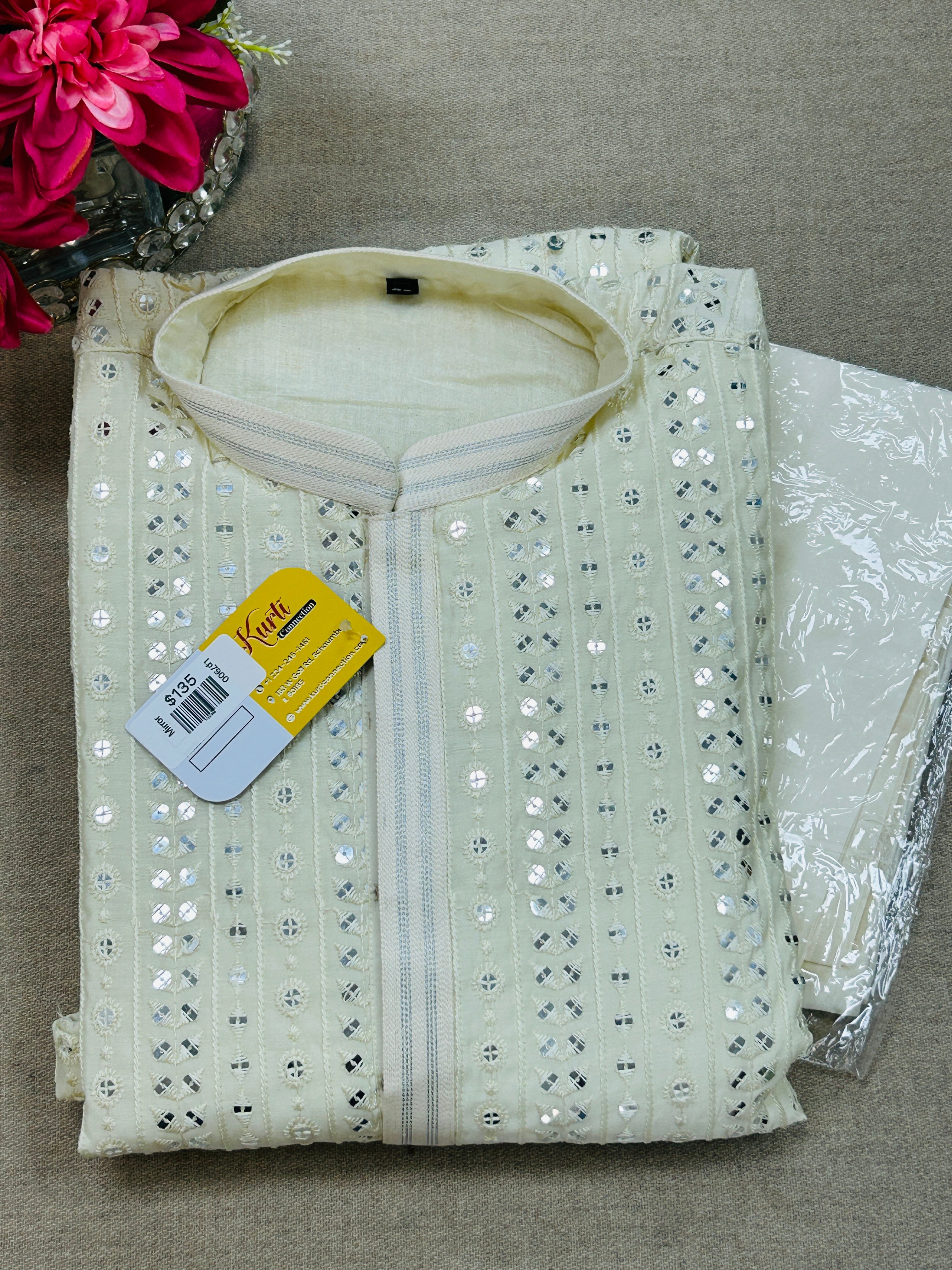 Off white kurta set