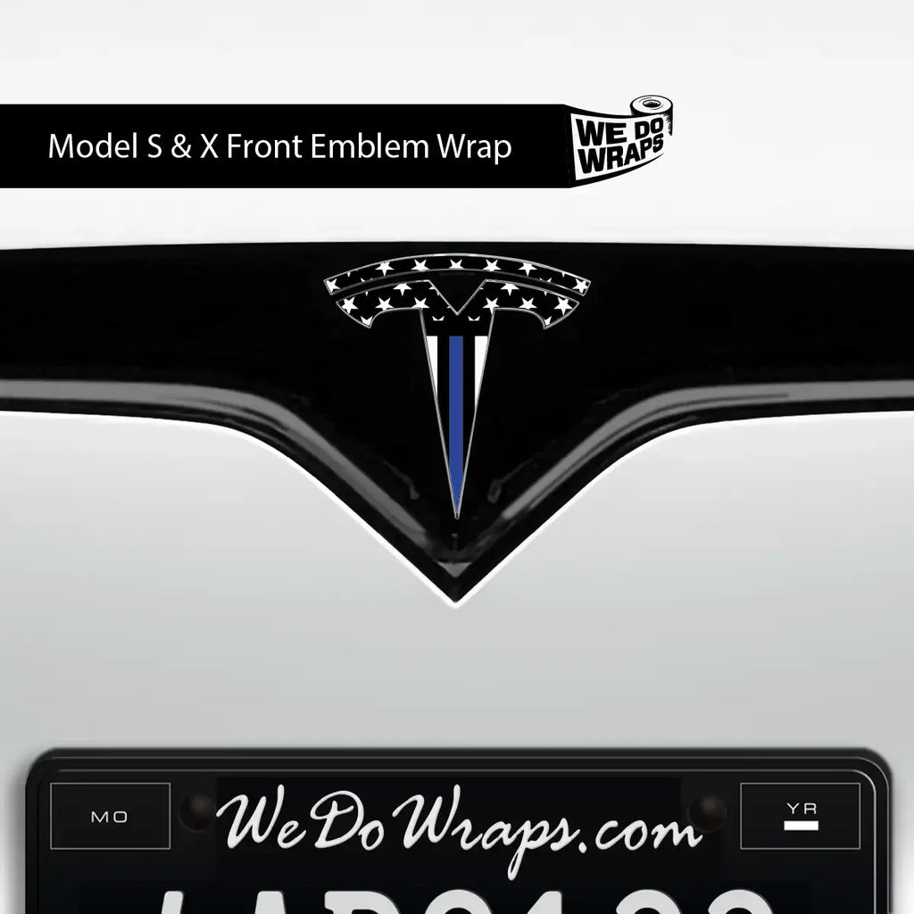 First Responders Law Enforcement Tesla Emblem Decals (Front + Back) | Model S